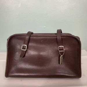 Coach VTG Swing Zip Bag Glovetanned Cowhide‎ Leather Brown 9051 RARE